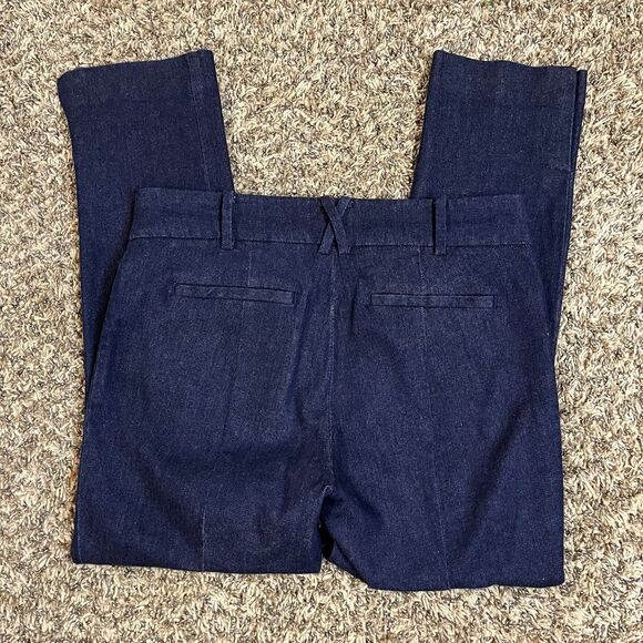 Anthropologie The Essential Slim Denim Trousers Dark Navy size 6 - Picture 4 of 7